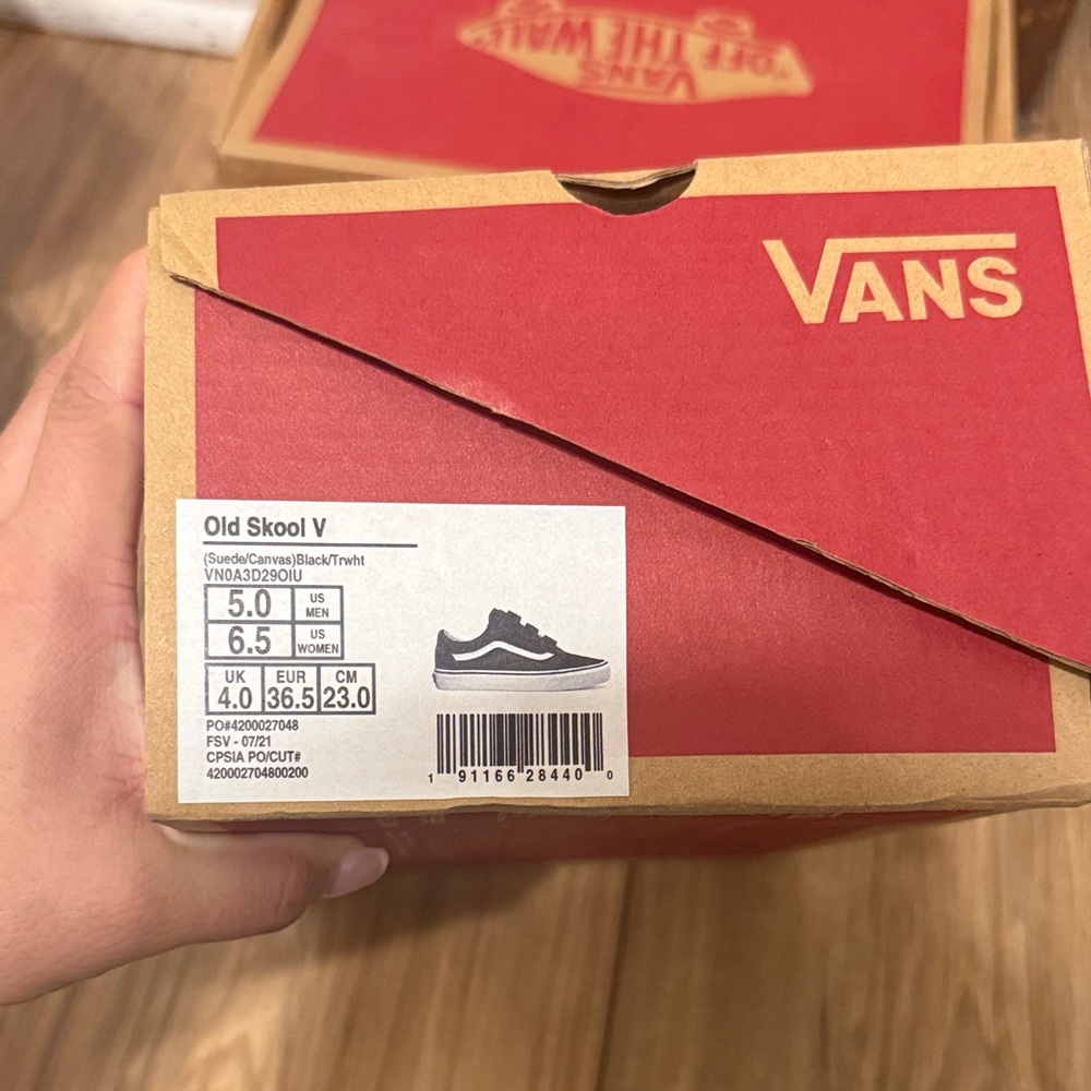 Vans Old Skool V Black and White Sneakers